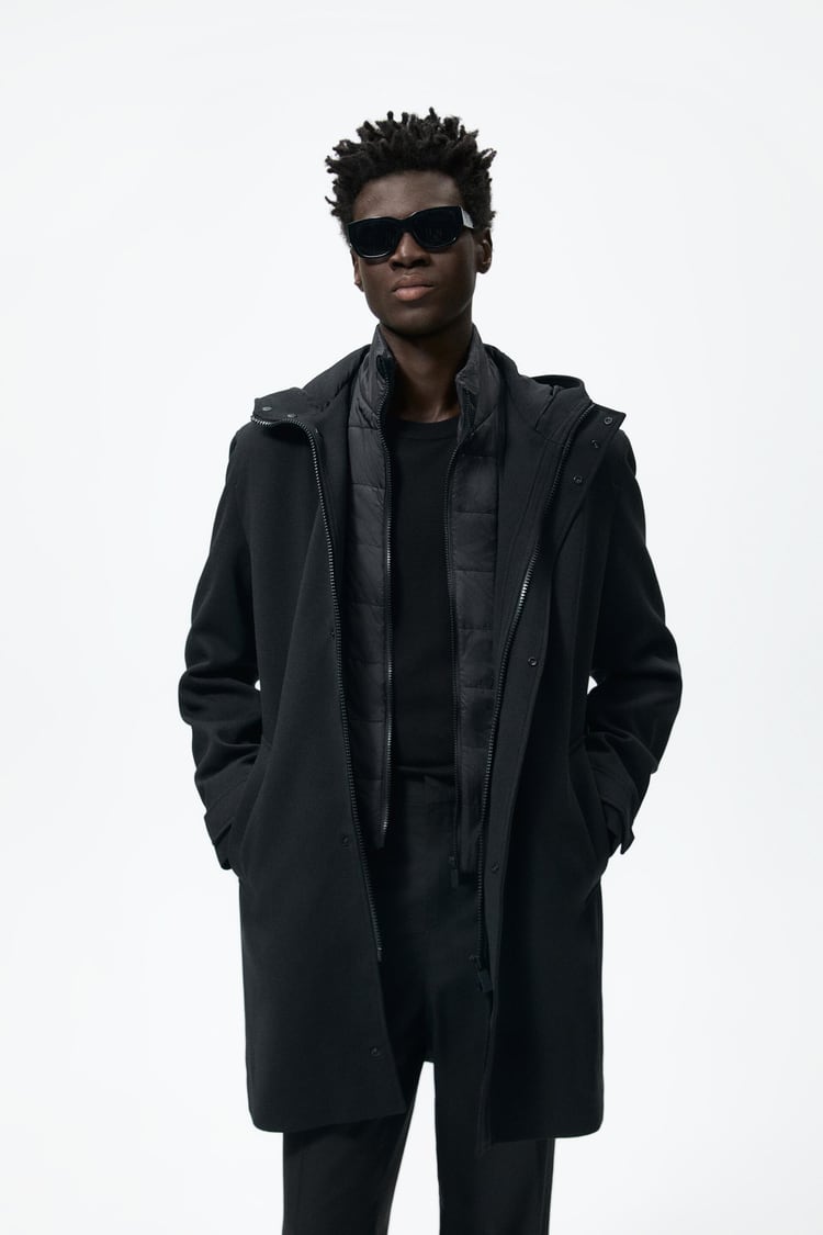 COAT WITH DETACHABLE COLLAR - Image 2